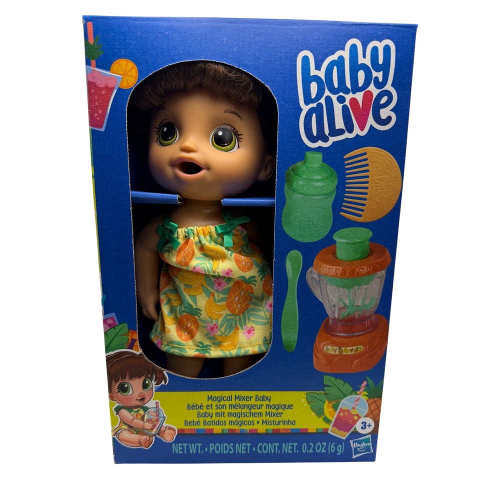 Baby Alive Doll Girls OS Yellow Magical Mixer Baby Tropical Fruit Accessories